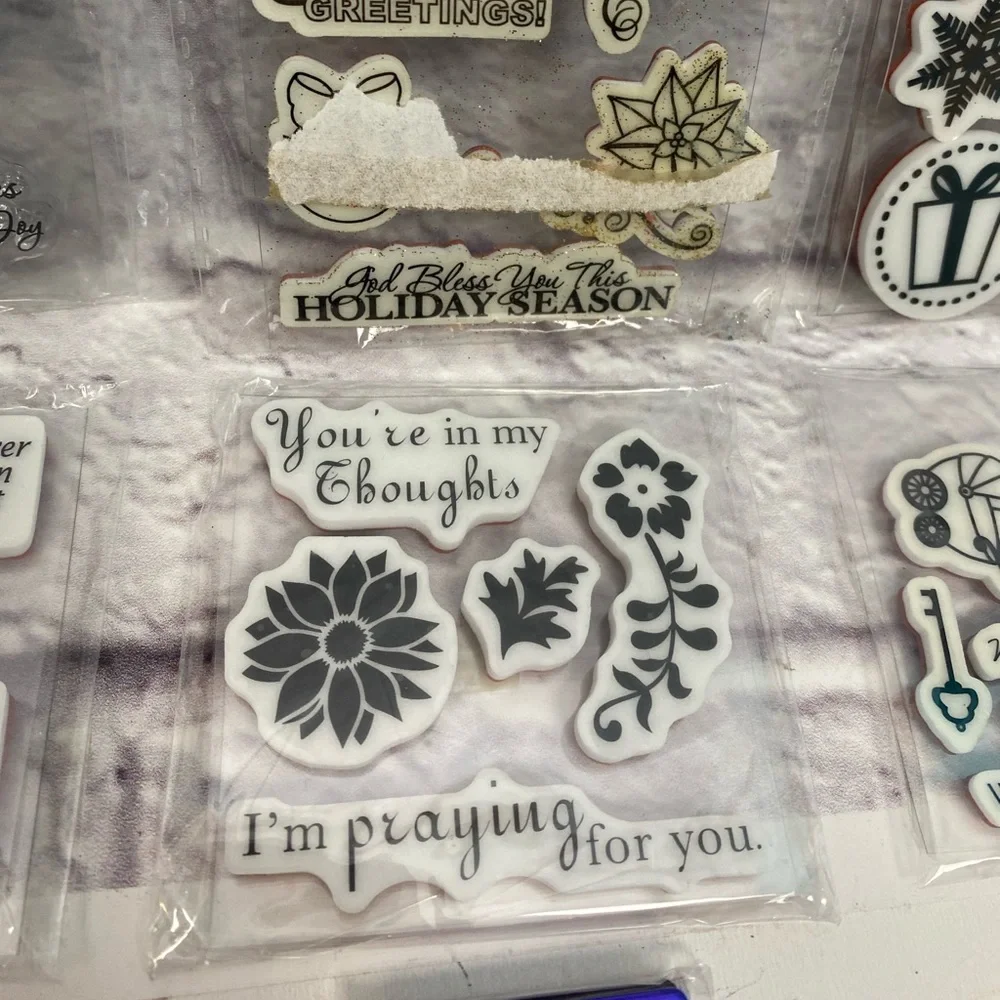 New Set of scrap booking/card making stamps and‎ ink pad